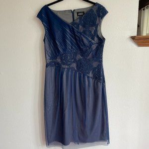 ADRIANNA PAPELL NAVY COCKTAIL DRESS